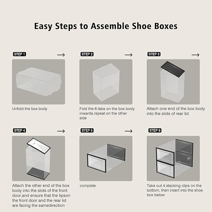 SEE SPRING 12 Pack Shoe Storage Box, Space Saving Shoe Rack - Image 8