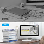 Letter Tray Paper Organizer 5-Tier Desk Organizer File Organizer Paper Holder - Image 3