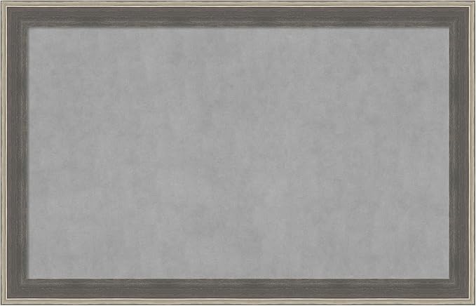 Amanti Art Grey Framed Magnetic Board 29x45 Large Vision Board by AmantiArt