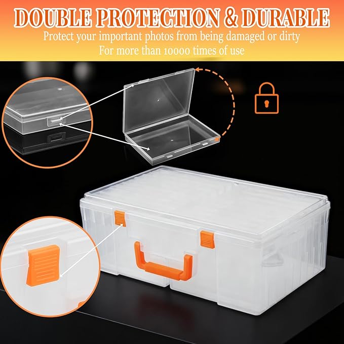 Photo Storage Box 5 x 7 Inches, 18 Inner Photo Cases - Image 5