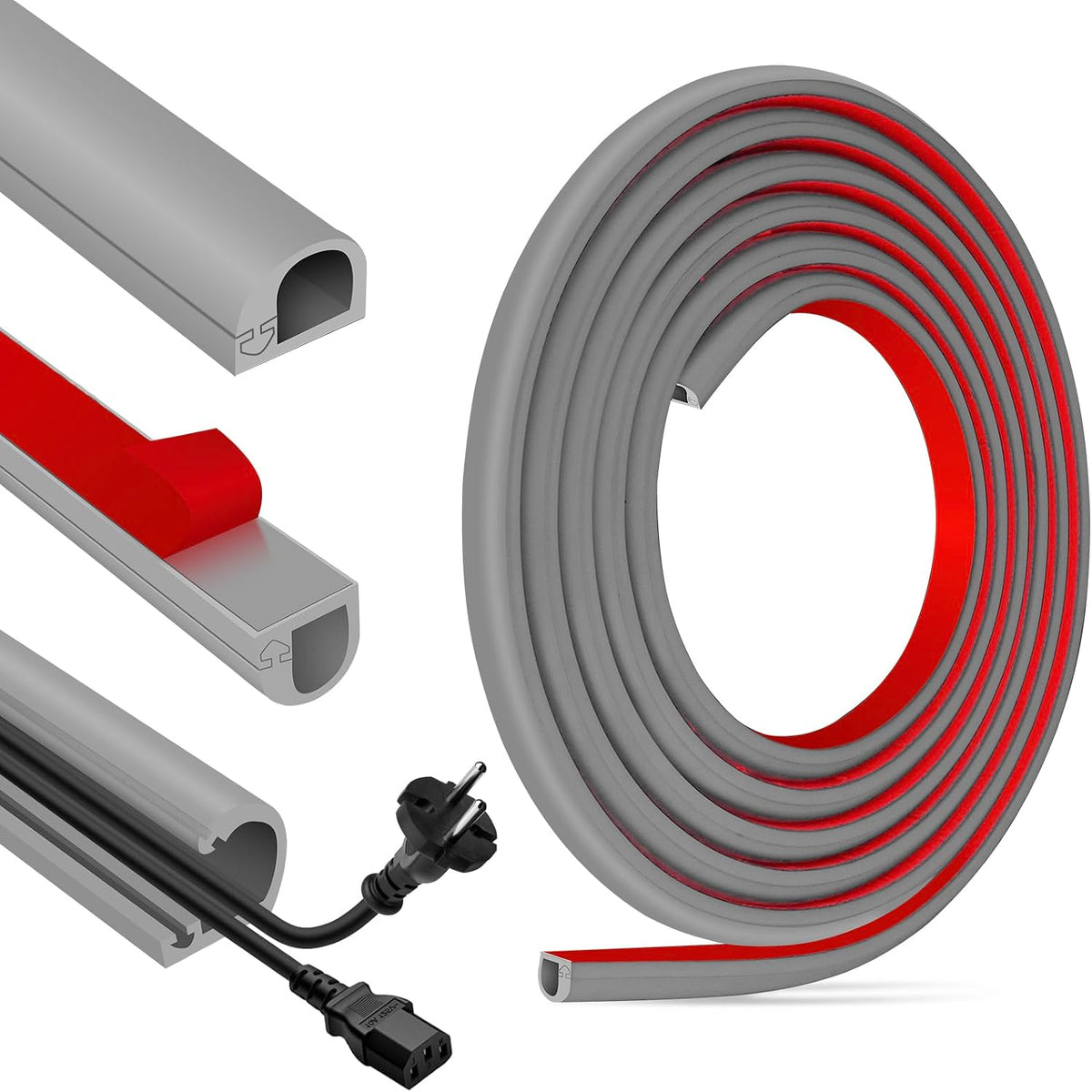 Silicone Cord Hider Wall Cord Covers for Wires on Wall