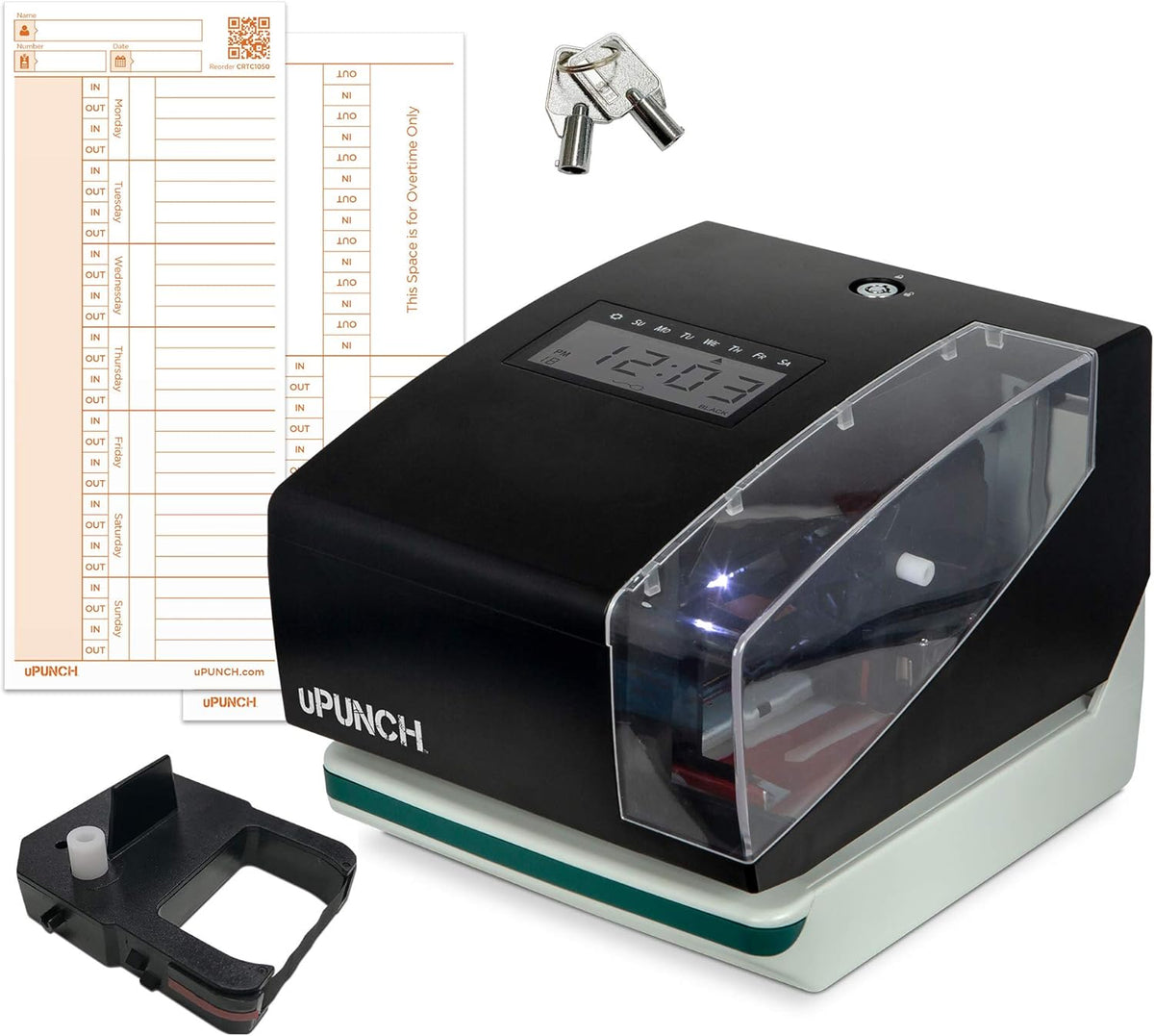 uPunch CR1000 Digital Time Clock and Date Stamp