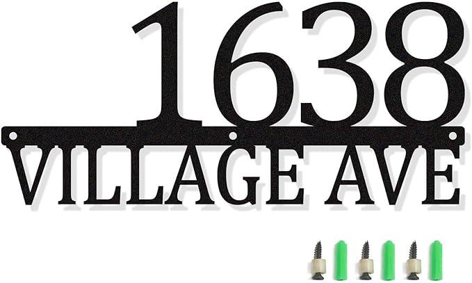 Metal House Numbers for Outside, Address Numbers for House, Address Signs for by HYTSIGN