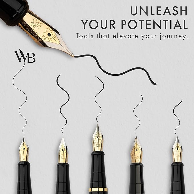 Wordsworth & Black Fountain Pen Gift Set, Includes Ink Bottle, 6 Ink Cartridges - Image 5