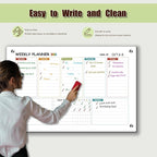 Glass Colorful Weekly Dry Erase Calendar Whiteboard - Image 5