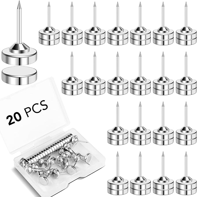 E BAVITE Magnetic Push Pins, 20 Sets Magnet Thumbtack by EBAVITE