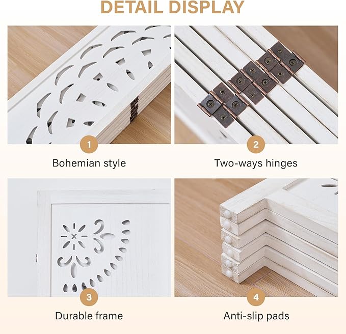 66.9Inch Wooden Room Partition - Image 5