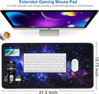 Large Mouse Pad, 31.5x15.7 inch Large Gaming Extended Computer Keyboard Mouse - Image 2