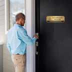 Storage Room Sign for Business Door, Self-Adhesive Durable Modern Brushed Gold - Image 6