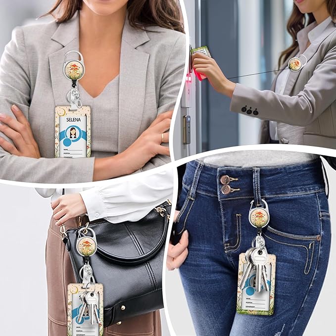 Giancomics Mushroom Lanyards for Id Badges, Cute ID Badge Holder - Image 3