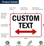 Custom Arrow, Custom Directional Sign, Two Way Arrow, 18x24 Inches, 55 mil - Image 6