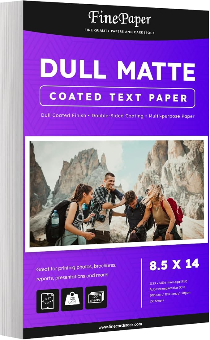 Dull 80lb Text Digital Low Gloss Paper, Double Sided C2S, Design Proposals by SSuperfinePrinting