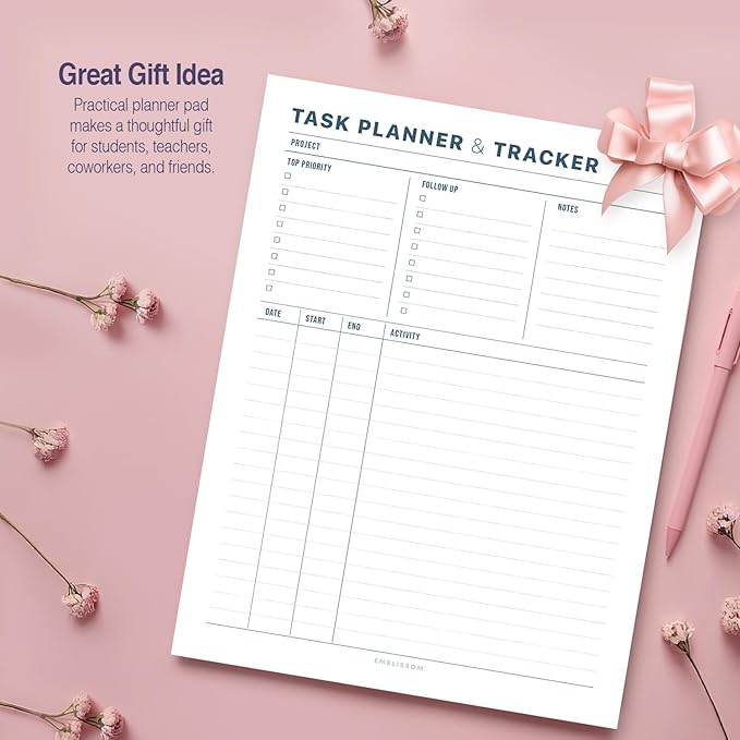 Task Planner & Tracker 8.5 x 11 Tear-Off 70 Sheet Planner Pad – Project - Image 6