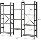 SUPERJARE Triple 4 Tier Bookshelf, Bookcase - Image 3