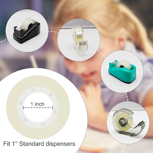 OWLKELA 12 Rolls Transparent Tape Refills, All-Purpose Transparent Glossy Tape - Image 5