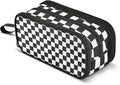 BOENLE Black White Checkered Pencil Case Box Boys Girls Large Pencil Pouch by BOENLE-WELCOMEYOURCOMING
