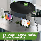 55 Inch Office Cubicle and Desk Shade – Blocks Light and Air Conditioning - Image 7