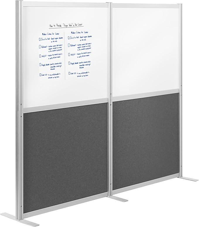 VIVO Modular Wall System, 2 PET and Whiteboard Panels, Professional Office by VIVO