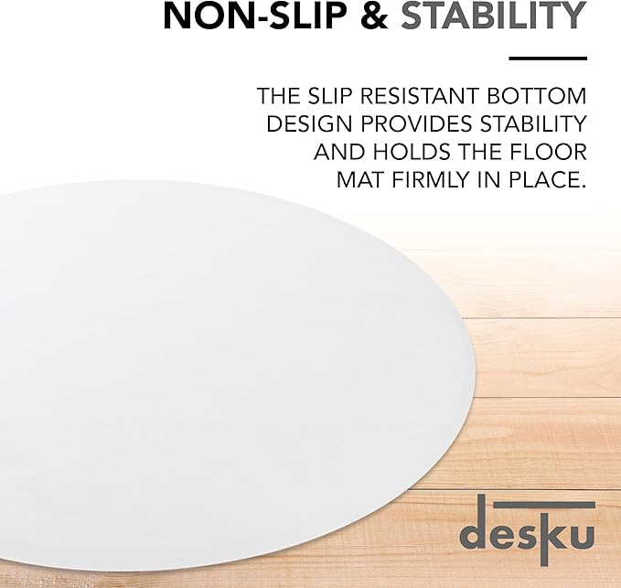 DESKU - Circle Gaming Chair Mat, Computer and Office Chair Mat - Image 4
