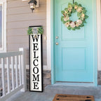 LuZhiQiang Front Porch for Welcome Standing Sign 45"X9" Vertical Tall Long - Image 4