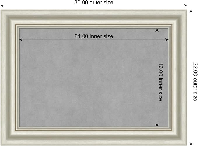 Amanti Art Silver Framed Magnetic Board 22x30 Medium Vision Board - Image 2