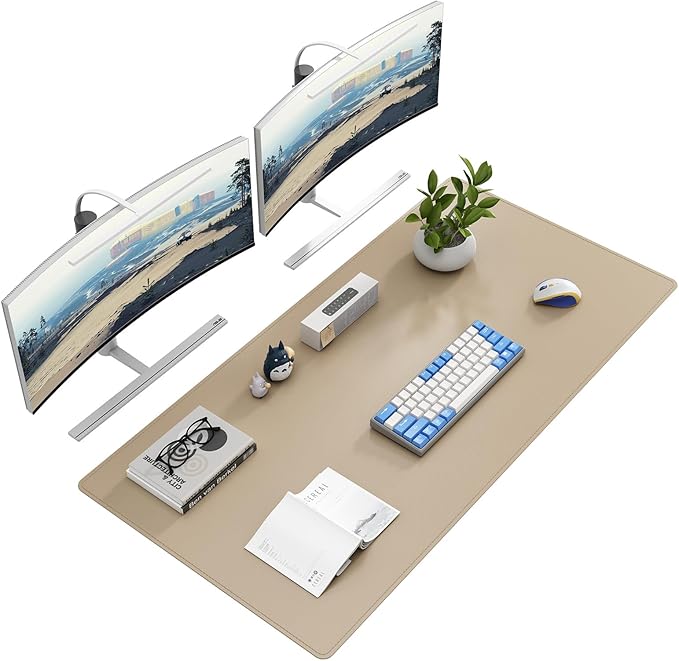 DAWNTREES Desk Mat Protector, PU Leather Desk Pad, Non Slip, Large Mouse Pad by PremiumDeskPadatDawnTrees