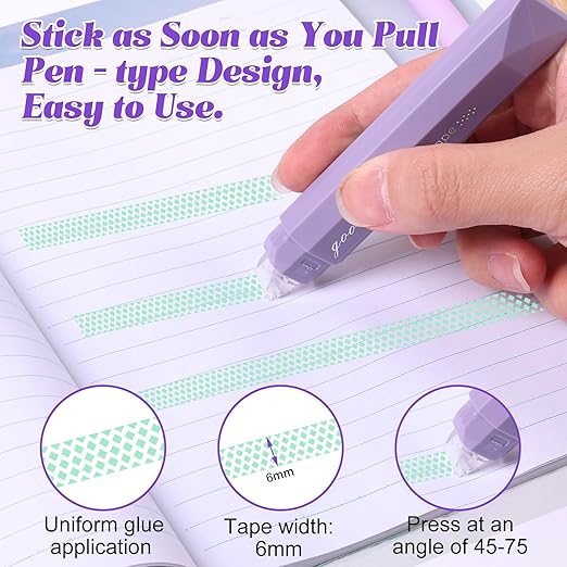 4Pcs Double Sided Tape Pens, 2025 New Multipurpose Double Sided Tape Roller - Image 6