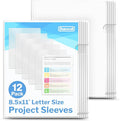 Dunwell Clear Folders for Documents, Plastic 8.5x11 File Sleeves for Document by Dunwell