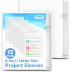 Dunwell Clear Folders for Documents, Plastic 8.5x11 File Sleeves for Document by Dunwell