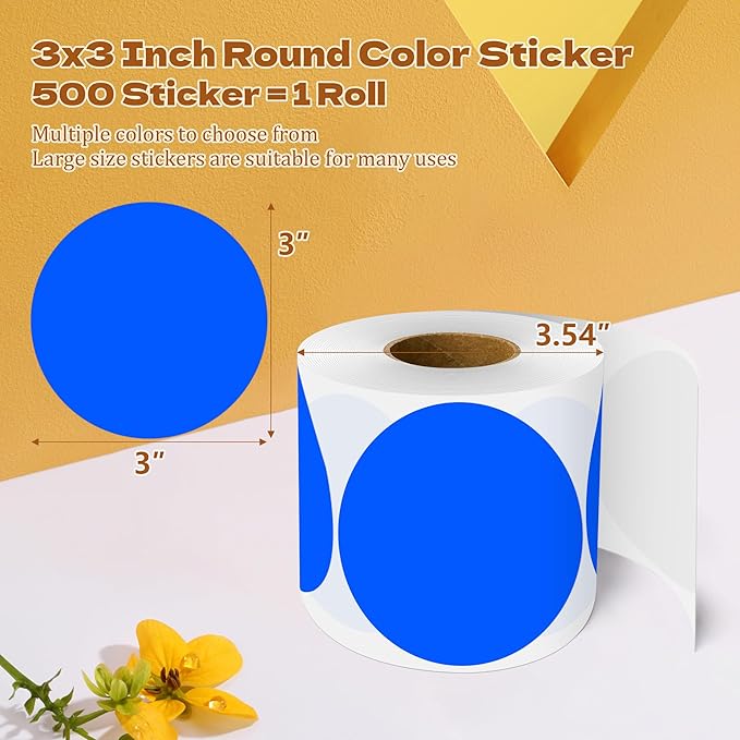 3 Inch Round Color Coding Labels - Image 2