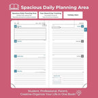 IN-LUXPRO Planner 2026 Daily Weekly and Monthly, 6.5"x3.75", 12 Months Spiral - Image 3