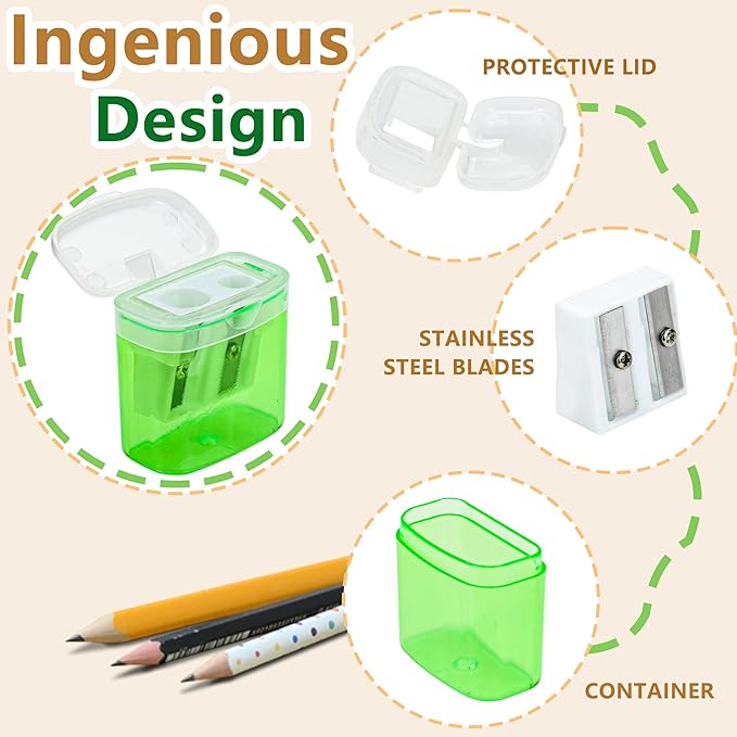 AUSTARK 24Pcs Pencil Sharpener Manual - Image 4