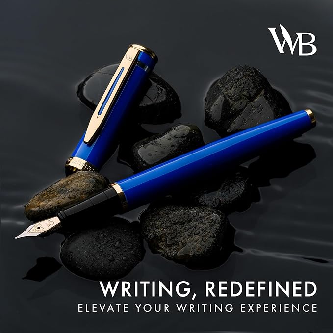Wordsworth & Black Fountain Pen Set, 18K Gilded Medium Nib, Includes 24 Pack - Image 2