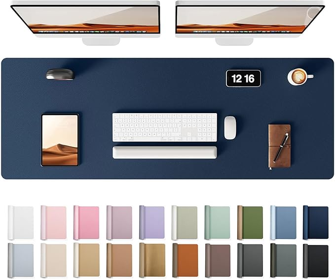 YSAGi Leather Desk Pad Protector, Office Desk Mat, Large Mouse Pad, Non-Slip PU by YSAGi