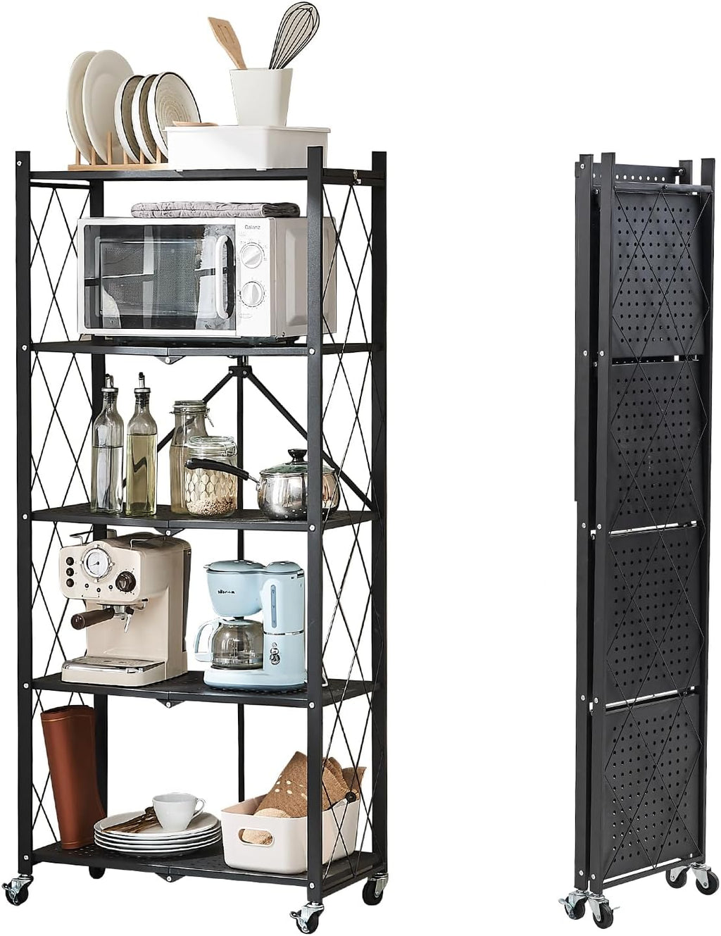 brian & dany 5-tier foldable storage shelves with, main product view
