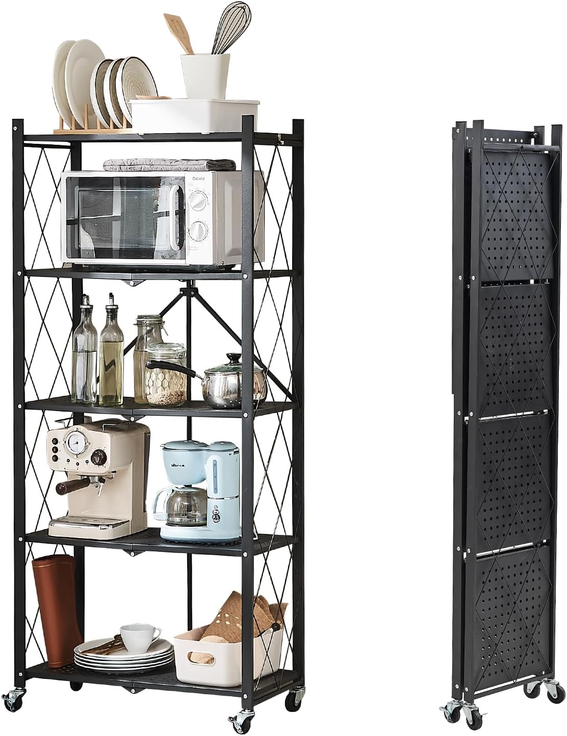 brian & dany 5-tier foldable storage shelves with, main product view