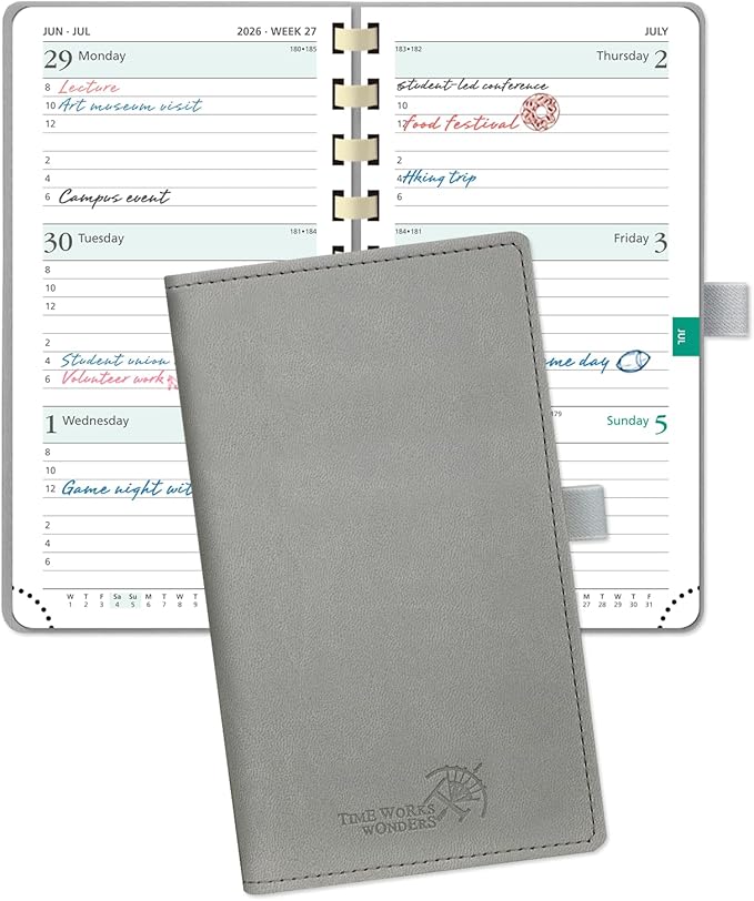 POPRUN 2026 Pocket Planner Weekly and Monthly Calendar by POPRUN