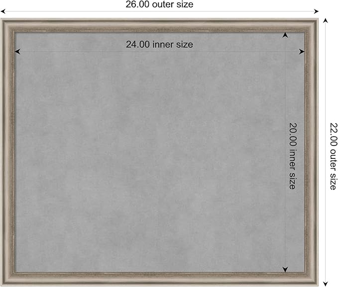 Amanti Art Silver Framed Magnetic Board 22x26 Medium Vision Board - Image 4