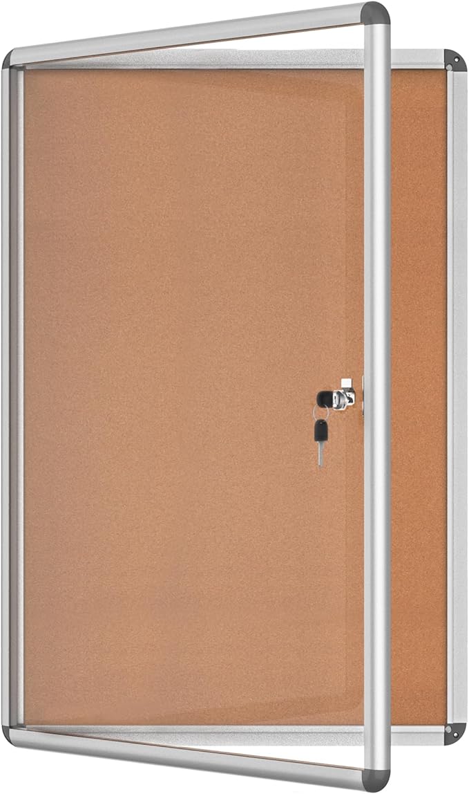 Mifuro 36"x24" Enclosed Bulletin Board, Lockable Weather-Resistant Aluminum by MifuroOfficeProduct