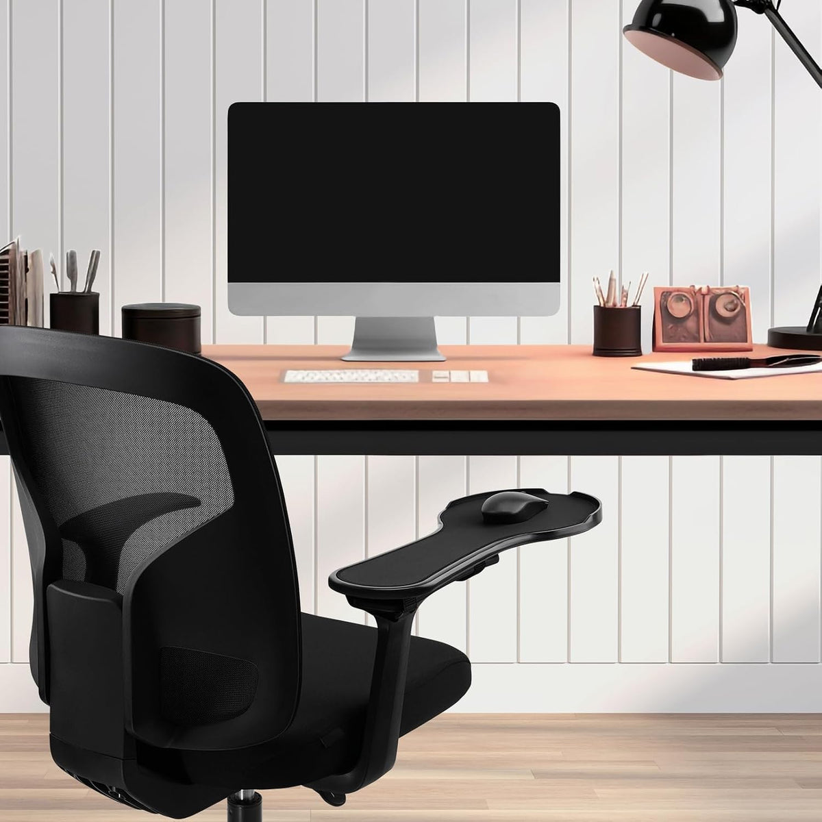 Ergonomic armrest Mouse pad for Chair, Chair arm Mouse Tray