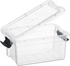 Superio Storage Bins with Lids- 2 Pack, 1.85 Qt Clear Boxes - Image 5