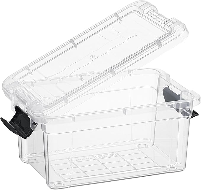 Superio Storage Bins with Lids- 2 Pack, 1.85 Qt Clear Boxes - Image 5