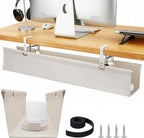 SHUWEI 36" Under Desk Cable Management Tray, Premium Fabric Cable Management by SHUWEI