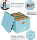 Oterri File Organizer Box with Lid, Portable Hanging File Box - Image 3