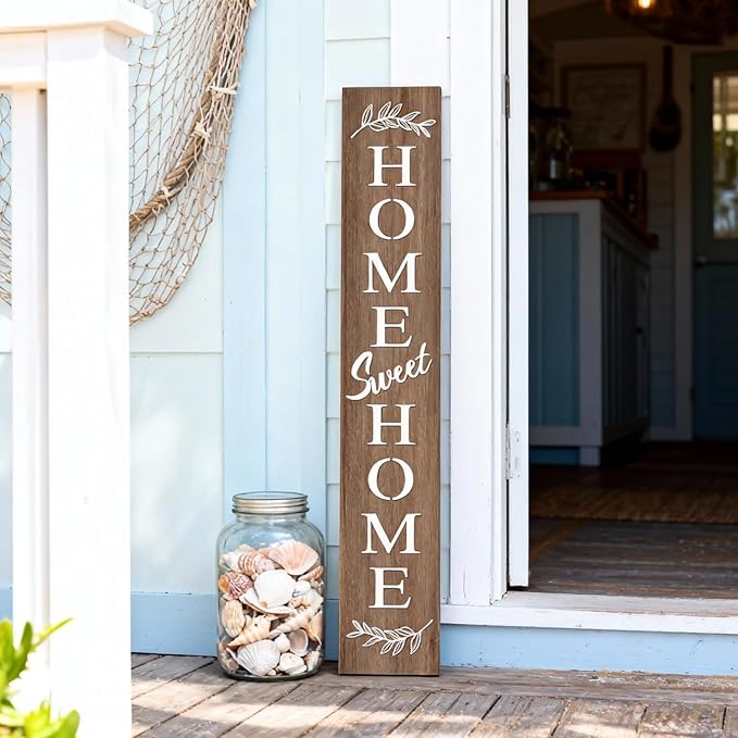 Farmhouse Wooden Welcome Sign Stand - Image 5