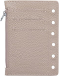 Moterm Zipper Flyleaf for Pocket Organiser - with Card Slots (Pebble-Taupe)