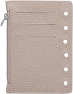 Moterm Zipper Flyleaf for Pocket Organiser - with Card Slots (Pebble-Taupe)