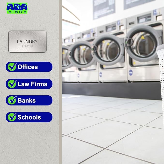 ADASigns Laundry Signs 7" W x 4" H - Image 8