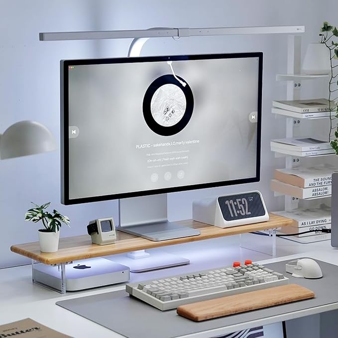 ROCDEER Bamboo Monitor Stand Riser by Rocdeer