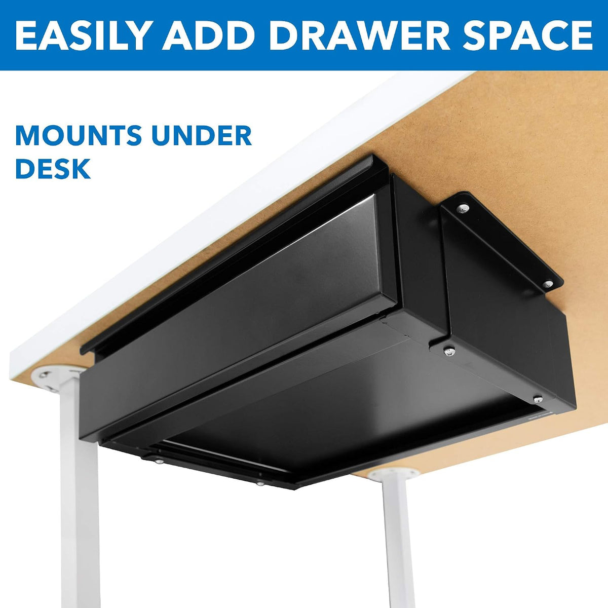 Mount-It! Under Desk Pull-Out Drawer, Steel, 20.2 x 12.2 in, 11 lb Capacity